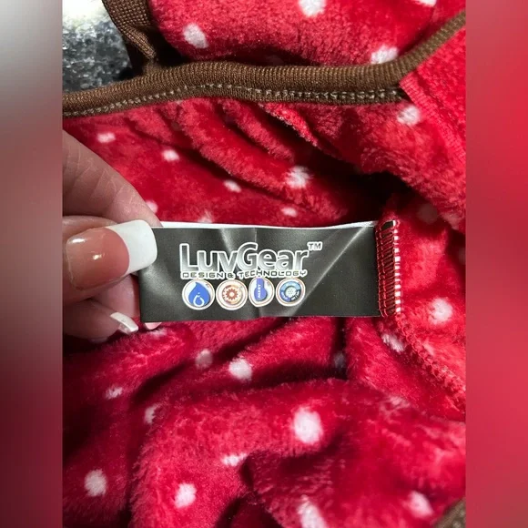 Host Pick🎉Luv Gear Red Reindeer Dog Pajamas Sweater Costume w/ Antlers Small M - Picture 8 of 12